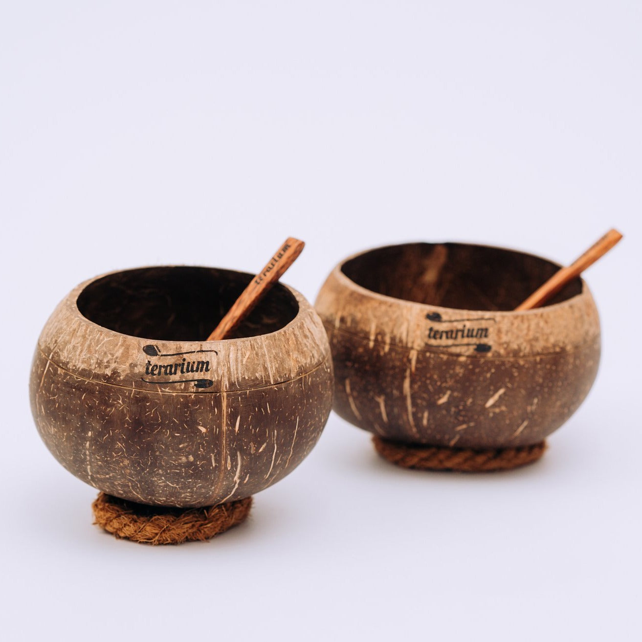 Set Terarium® 2 boluri din nucă de cocos cu 2 linguri - 800ml