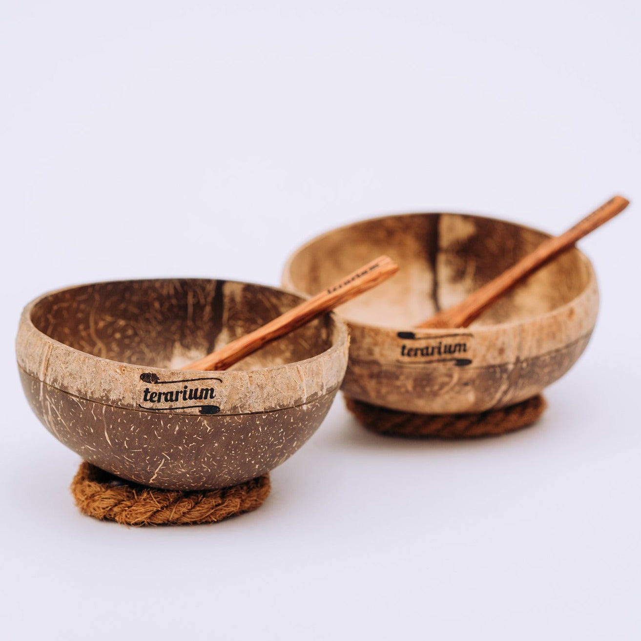 Set Terarium® 2 boluri din nucă de cocos cu 2 linguri - 500ml