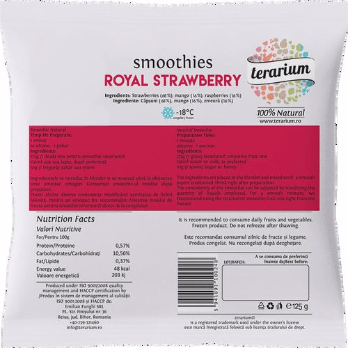 TERARIUM SMOOTHIES ROYAL STRAWBERRY 125GR